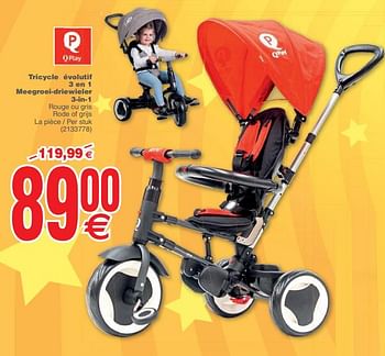 P Q Play Tricycle Evolutif 3 En 1 Meegroei Driewieler 3 In 1 En Promotion Chez Cora