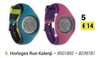 Promoties Horloges run kalenji - Kalenji - Geldig van 24/03/2019 tot 24/09/2019 bij Decathlon