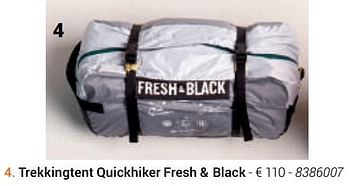 Promoties Trekkingtent quickhiker fresh + black - Fresh & Black  - Geldig van 24/03/2019 tot 24/09/2019 bij Decathlon
