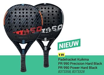 Promoties Padelracket kuikma pr 990 precision hard blackpr 990 power hard black - Huismerk - Decathlon - Geldig van 24/03/2019 tot 24/09/2019 bij Decathlon