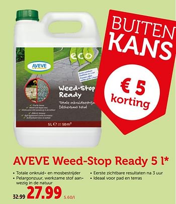 Promoties Aveve weed-stop ready - Huismerk - Aveve - Geldig van 10/04/2019 tot 20/04/2019 bij Aveve