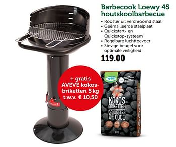 Promotions Barbecook loewy 45 houtskoolbarbecue - Barbecook - Valide de 10/04/2019 à 20/04/2019 chez Aveve