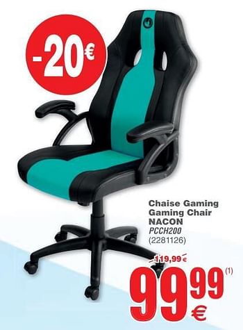 Promotion Cora Chaise Gaming Gamingstoel Pch200 Nacon Meubles Valide Jusqua 4 Promobutler