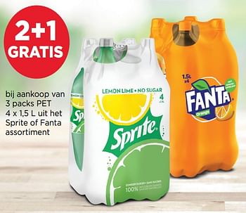Promoties 2+1 gratis sprite of fanta assortiment - Fanta - Geldig van 10/04/2019 tot 23/04/2019 bij Alvo