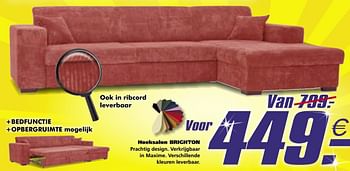 Promoties Hoeksalon brighton - Huismerk - Seats and Sofas - Geldig van 15/04/2019 tot 22/04/2019 bij Seats and Sofas