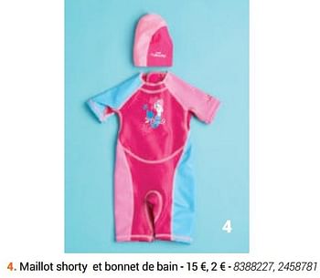 Promotions Maillot shorty et bonnet de bain - Produit maison - Decathlon - Valide de 24/03/2019 à 24/09/2019 chez Decathlon