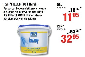 Promoties F2f filler to finish - Knauf - Geldig van 04/04/2019 tot 21/04/2019 bij HandyHome