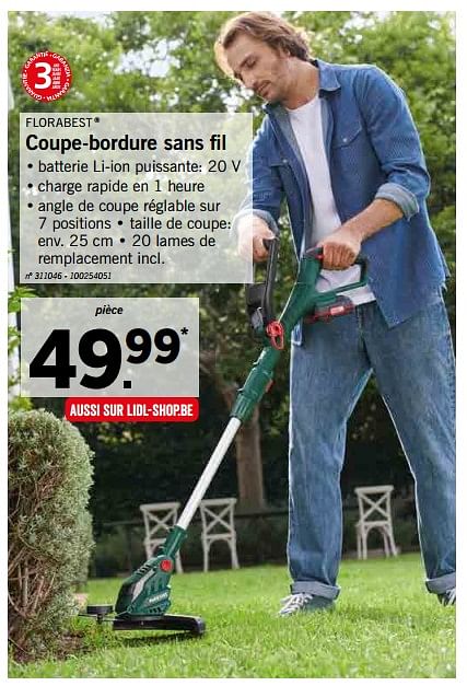 Flora Best Florabest Coupe-bordure Sans Fil - En Promotion Chez Lidl