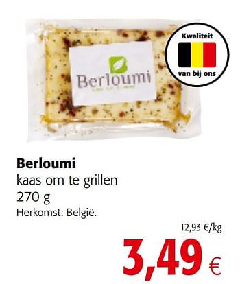 Promoties Berloumi kaas om te grillen - Berloumi - Geldig van 10/04/2019 tot 23/04/2019 bij Colruyt