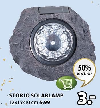 Promoties Storjo solarlamp - Huismerk - Jysk - Geldig van 08/04/2019 tot 22/04/2019 bij Jysk