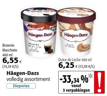 Promoties Häagen-dazs volledig assortiment - Haagen-Dazs - Geldig van 10/04/2019 tot 23/04/2019 bij Colruyt