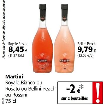MARTINI® Royale Bianco, Royale Rosato et Bellini Vine Peach