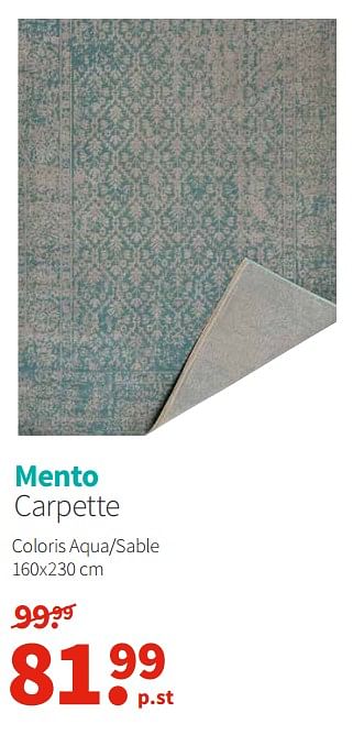 Promotions Mento carpette - Produit Maison - Carpetright - Valide de 08/04/2019 à 22/04/2019 chez Carpetright