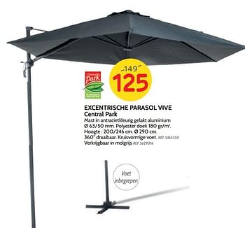 Park Excentrische parasol vive central park - Promotie BricoPlanit