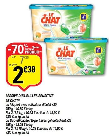 Promotion Netto Lessive Duo Bulles Sensitive Le Chat Le Chat Menage Valide Jusqua 4 Promobutler