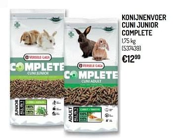 Promoties Konijnenvoer cuni junior complete - Versele-Laga - Geldig van 10/04/2019 tot 21/04/2019 bij Oh'Green
