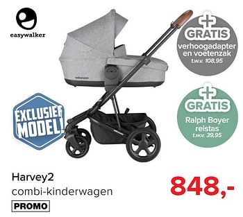 Promoties Harvey2 combi-kinderwagen - Easywalker - Geldig van 15/04/2019 tot 11/05/2019 bij Baby-Dump