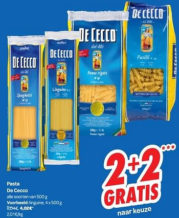 Promoties Pasta de cecco linguine - De Cecco - Geldig van 17/04/2019 tot 29/04/2019 bij Carrefour