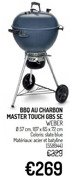 Promotions Bbq au charbon master touch gbs se weber - Weber - Valide de 10/04/2019 à 21/04/2019 chez Oh'Green