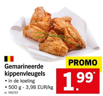 Promoties Gemarineerde kippenvleugels - Huismerk - Lidl - Geldig van 23/04/2019 tot 27/04/2019 bij Lidl