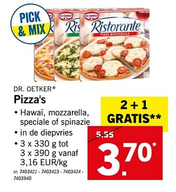 Dr Oetker Pizza S En Promotion Chez Lidl