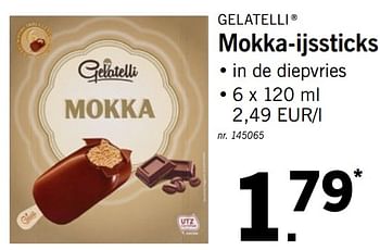 Promotions Mokka-ijssticks - Gelatelli - Valide de 23/04/2019 à 27/04/2019 chez Lidl