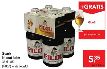 Promoties Sterk blond bier - Filou - Geldig van 24/04/2019 tot 07/05/2019 bij Makro