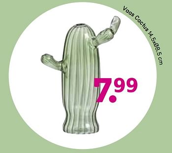 Promoties Vaas cactus - Huismerk - Leen Bakker - Geldig van 12/04/2019 tot 30/09/2019 bij Leen Bakker