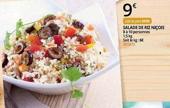 Promotions Salade de riz niçois - Produit Maison - Auchan Ronq - Valide de 01/04/2019 à 30/09/2019 chez Auchan Ronq