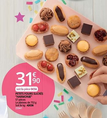 Promoties Petits fours sucrés harmonie - Huismerk - Auchan - Geldig van 01/04/2019 tot 30/09/2019 bij Auchan