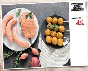 Promoties Lamsburgers 3+1 gratis - Huismerk - Alvo - Geldig van 01/05/2019 tot 07/05/2019 bij Alvo
