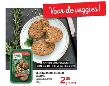 Promoties Vegetarische burger deluxe garden gourmet - Garden Gourmet - Geldig van 24/04/2019 tot 30/04/2019 bij Alvo