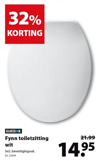 Promoties Fynn toiletzitting wit - Handson - Geldig van 17/04/2019 tot 29/04/2019 bij Gamma