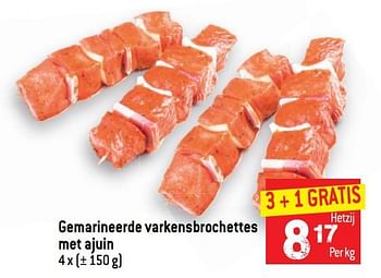Promoties Gemarineerde varkensbrochettes met ajuin - Huismerk - Buurtslagers - Geldig van 17/04/2019 tot 23/04/2019 bij Smatch