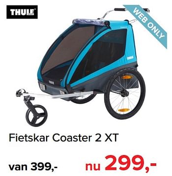 Promoties Fietskar coaster 2 xt - Thule - Geldig van 15/04/2019 tot 11/05/2019 bij Baby-Dump