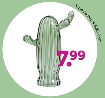Promotions Vase cactus - Produit maison - Leen Bakker - Valide de 12/04/2019 à 30/09/2019 chez Leen Bakker