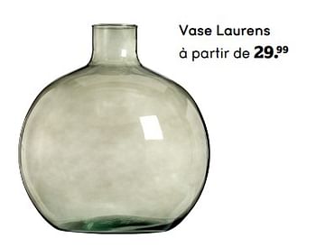 Promotions Vase laurens - Produit maison - Leen Bakker - Valide de 12/04/2019 à 30/09/2019 chez Leen Bakker