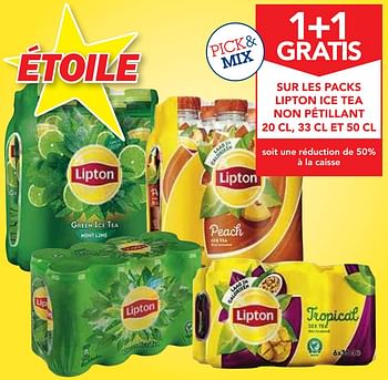 Promotions 1+1 gratis sur les packs lipton ice tea non pétillant - Lipton - Valide de 24/04/2019 à 07/05/2019 chez Makro
