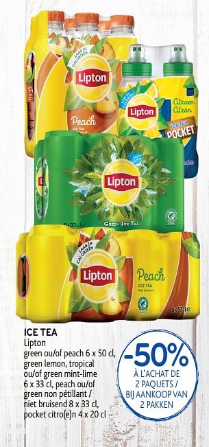Promoties Ice tea lipton - Lipton - Geldig van 24/04/2019 tot 07/05/2019 bij Alvo