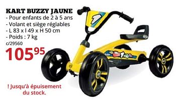 Promotions Kart buzzy jaune - BFR - Valide de 01/04/2019 à 31/12/2019 chez Dema