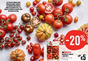Promotions Mélange de tomates bbq time - Produit Maison - Delhaize - Valide de 18/04/2019 à 28/04/2019 chez Delhaize