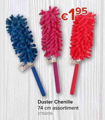 Promoties Duster chenille - Huismerk - Euroshop - Geldig van 25/04/2019 tot 12/05/2019 bij Euro Shop