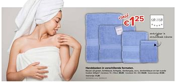 Promoties Handdoeken in verschillende formaten - DDD - Geldig van 25/04/2019 tot 12/05/2019 bij Euro Shop