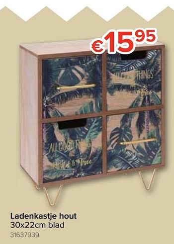 Promoties Ladenkastje hout - Huismerk - Euroshop - Geldig van 25/04/2019 tot 12/05/2019 bij Euro Shop