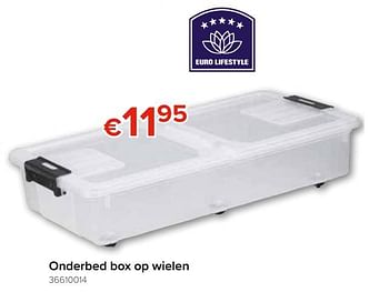 Promoties Onderbed box op wielen - Huismerk - Euroshop - Geldig van 25/04/2019 tot 12/05/2019 bij Euro Shop