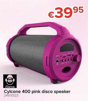 Promoties I dance cylcone 400 pink disco speaker - I Dance - Geldig van 25/04/2019 tot 12/05/2019 bij Euro Shop