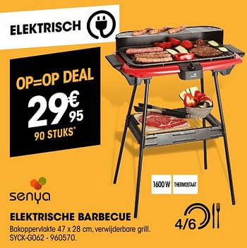 Promoties Elektrische barbecue syck-g062 - Senya - Geldig van 25/04/2019 tot 15/05/2019 bij Electro Depot