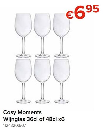 Promoties Wijnglas 36cl of 48cl x6 - Cosy Moments - Geldig van 25/04/2019 tot 12/05/2019 bij Euro Shop