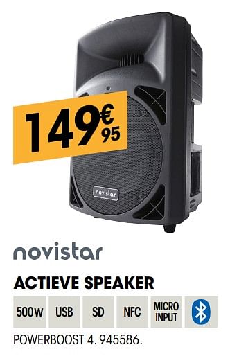 Promoties Novistar actieve speaker powerboost 4 - Novistar - Geldig van 25/04/2019 tot 15/05/2019 bij Electro Depot