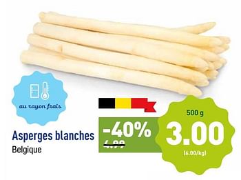 Promoties Asperges blanches - Huismerk - Aldi - Geldig van 23/04/2019 tot 27/04/2019 bij Aldi